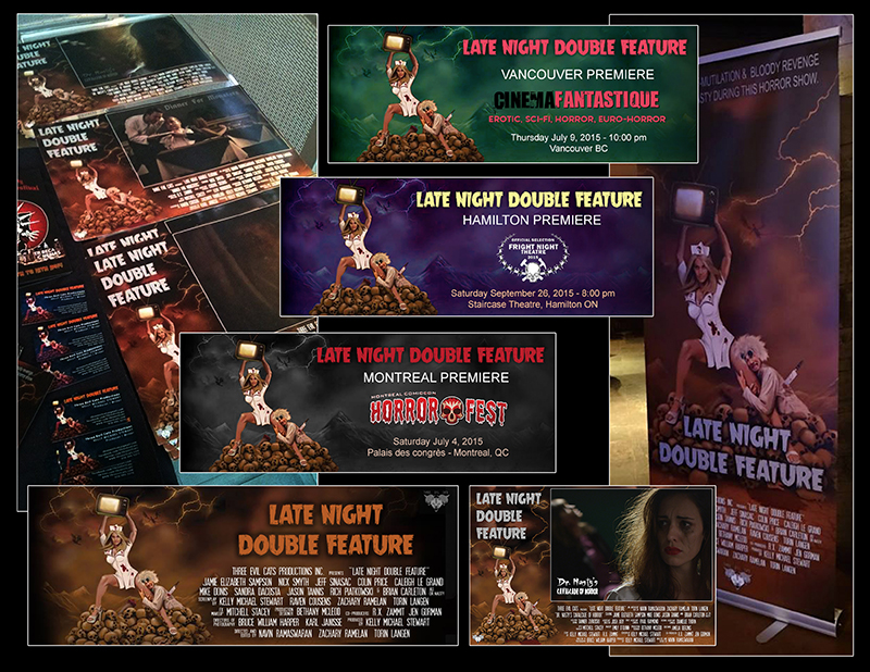 LATE NIGHT DOUBLE FEATURE - branding and layout